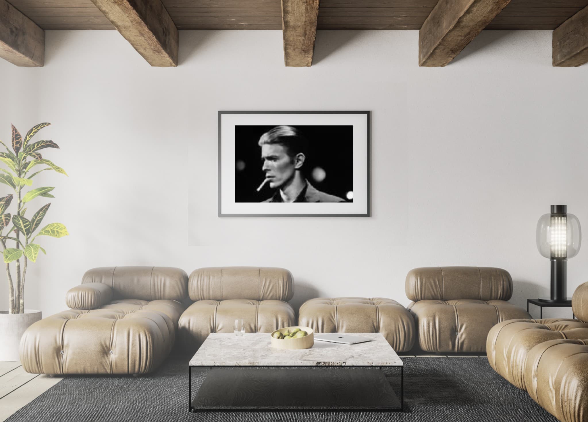 A Sonic Editions framed music photograph